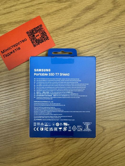 SSD накопичувач Samsung T7 Shield 1 TB Blue MU-PE1T0R