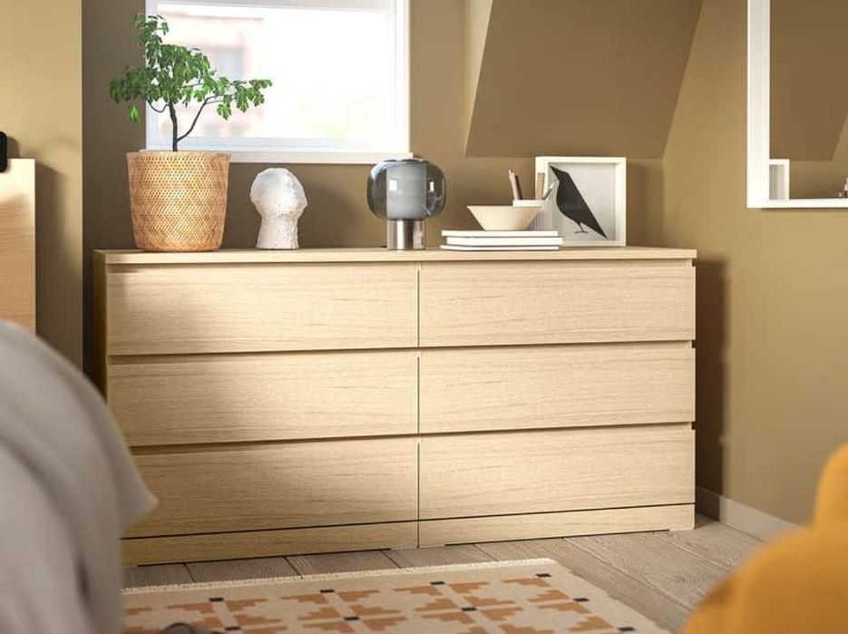 Comoda MALM c/ 6 Gavetas IKEA