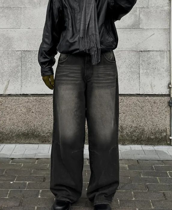 Джинси чорні  широкі