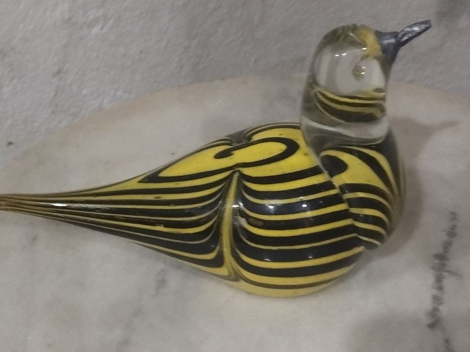 Perdiz/Pássaro Murano assinado Glass Studio