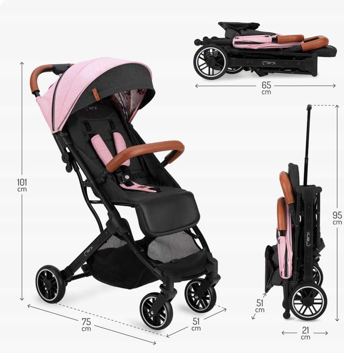 Wózek dla dziecka SPACEROWY - MoMi ESTELLE - Mały Lekki - IDEALNY STAN