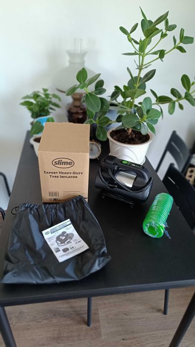 Kurier GRATIS,Pompka do opon adapter SUP Slime, kompresor z lampką LED