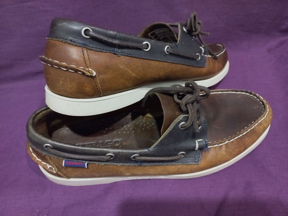 Кожаные туфли топсайдеры мокасины SEBAGO оригинал