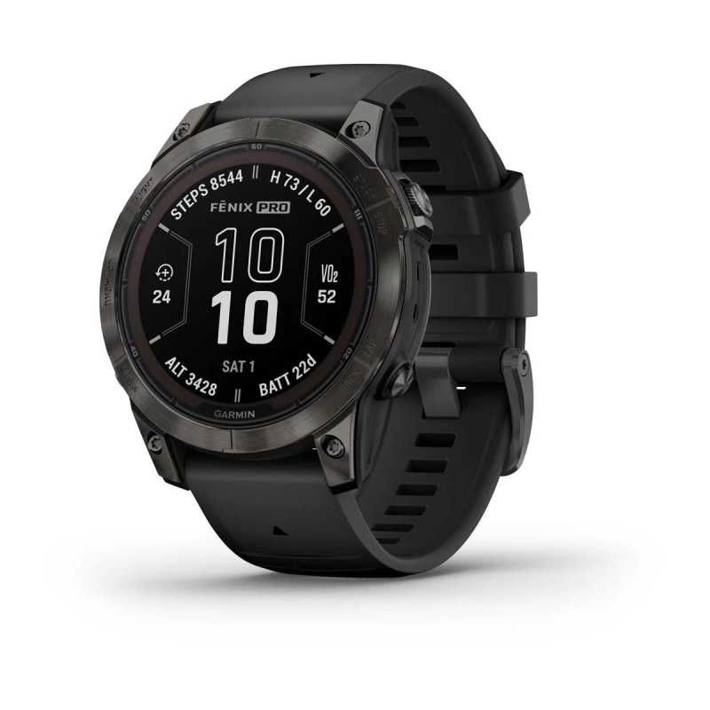 Годинник Garmin Fenix 7 Pro Sapphire Solar Carbon Grey DLC Titan w. BB