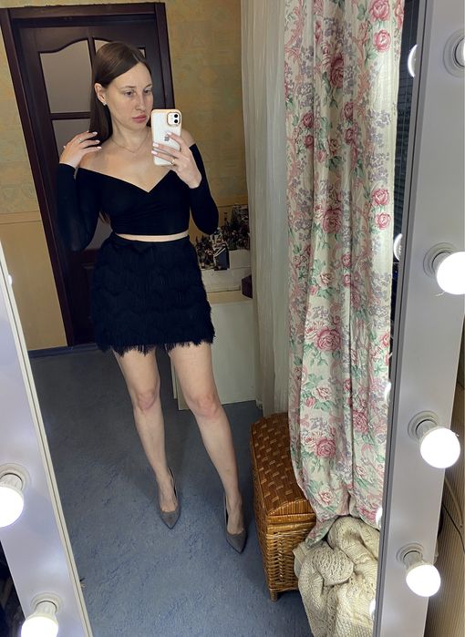 Юбка с бахромой Stradivarius