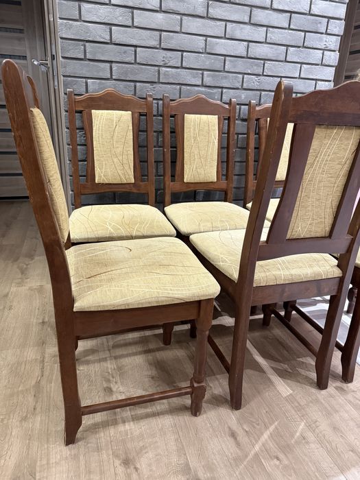 Stół z 6 krzesłami rozkładany do jadalni salonu kuchni 80x150/200