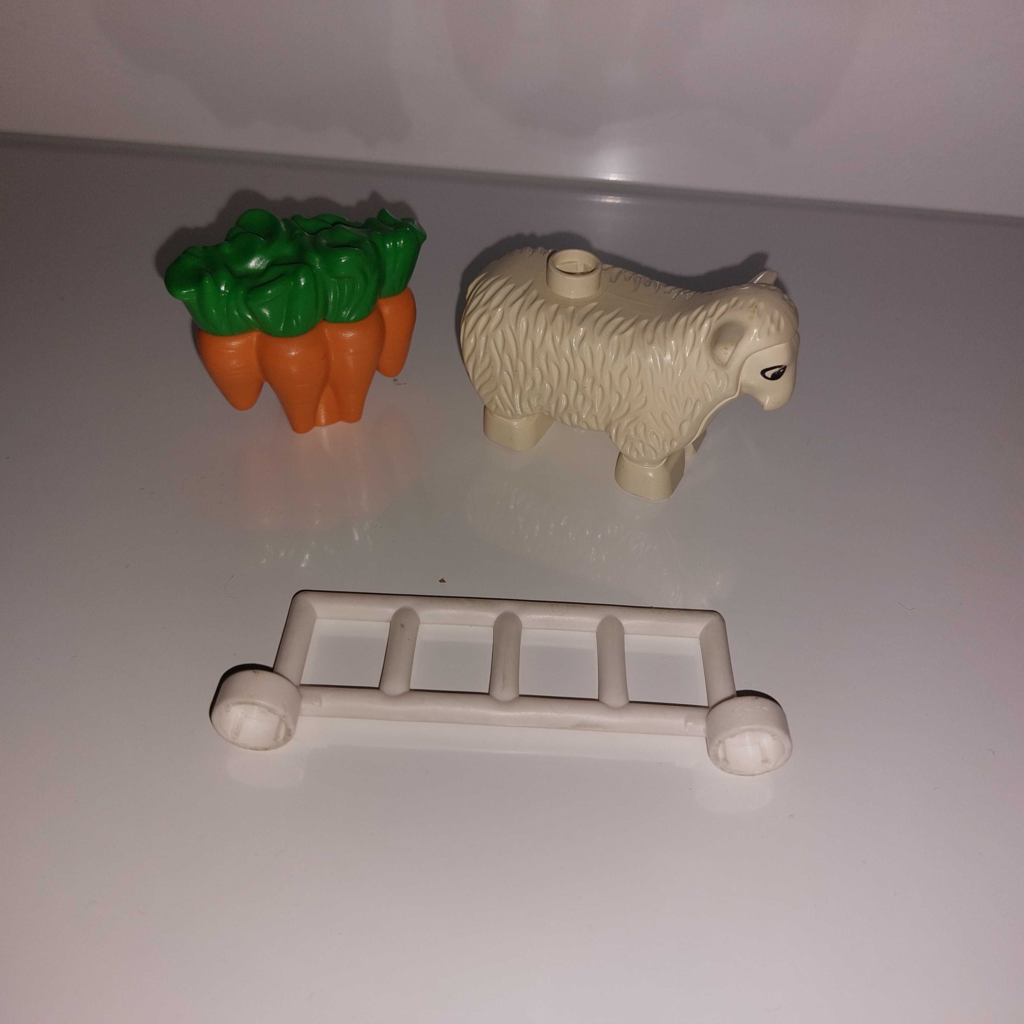 Klocki Lego Duplo owca marchew płot vintage