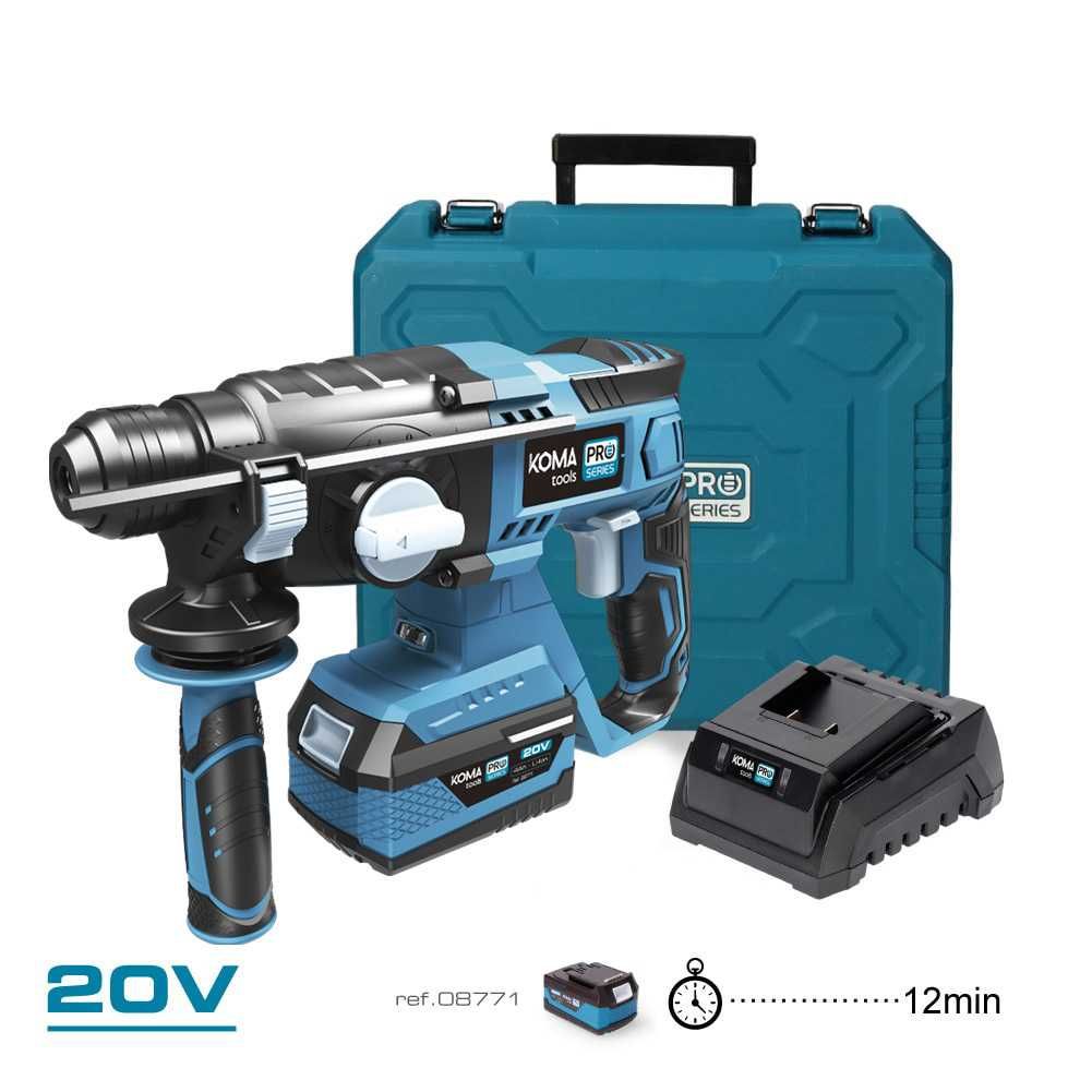 Kit Martelo 20V com 1 Bateria 4.0A e Carregador KOMA TOOLS