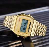 Zegarek Cyfrowy Złoty Elegancki