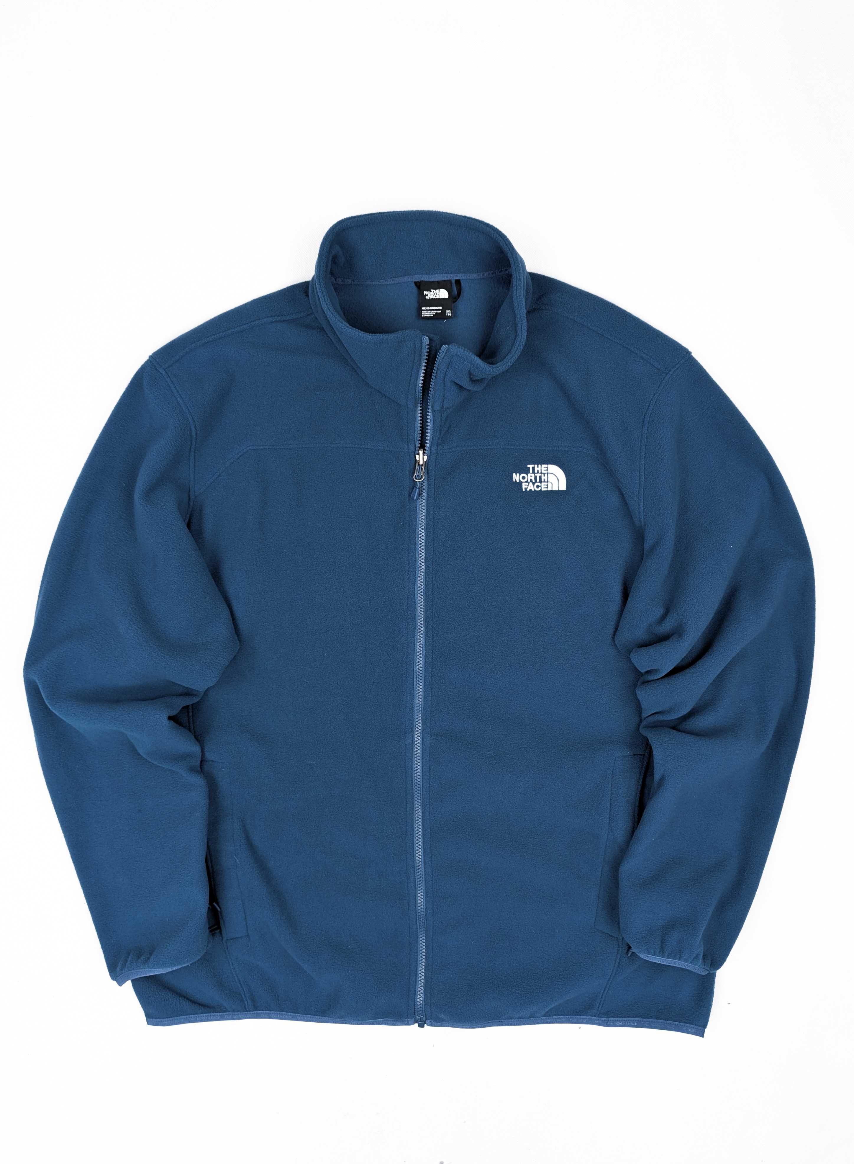 The North Face niebieska bluza polar XXL logo