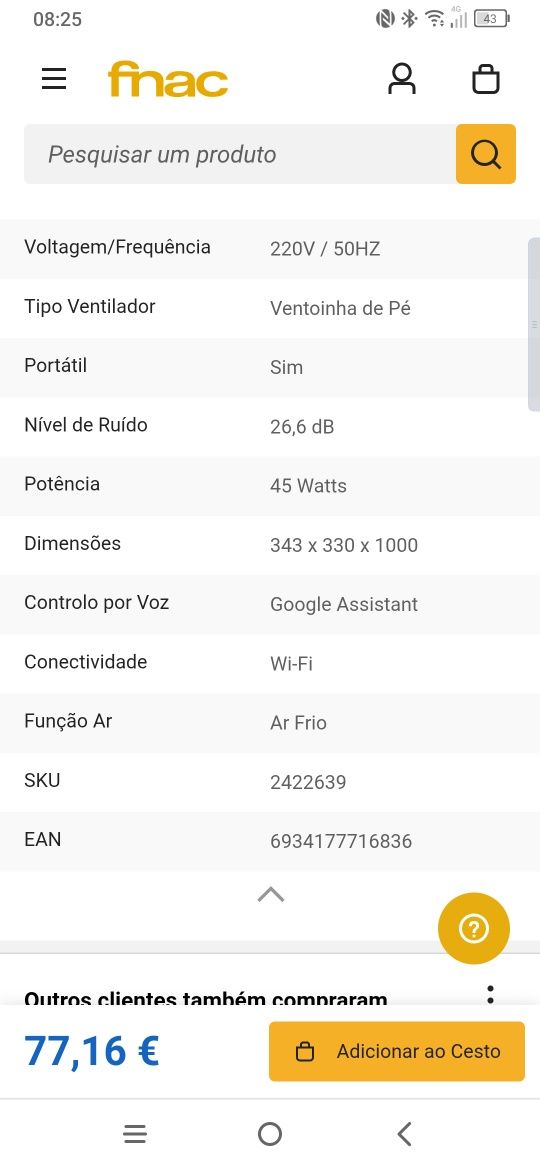 Ventoinha inteligente Xiaomi com oferta de outra simples