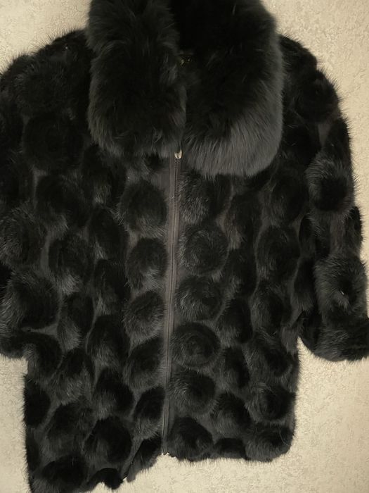 Куртка-балеро, жилетка міхова з рукавом 3/4