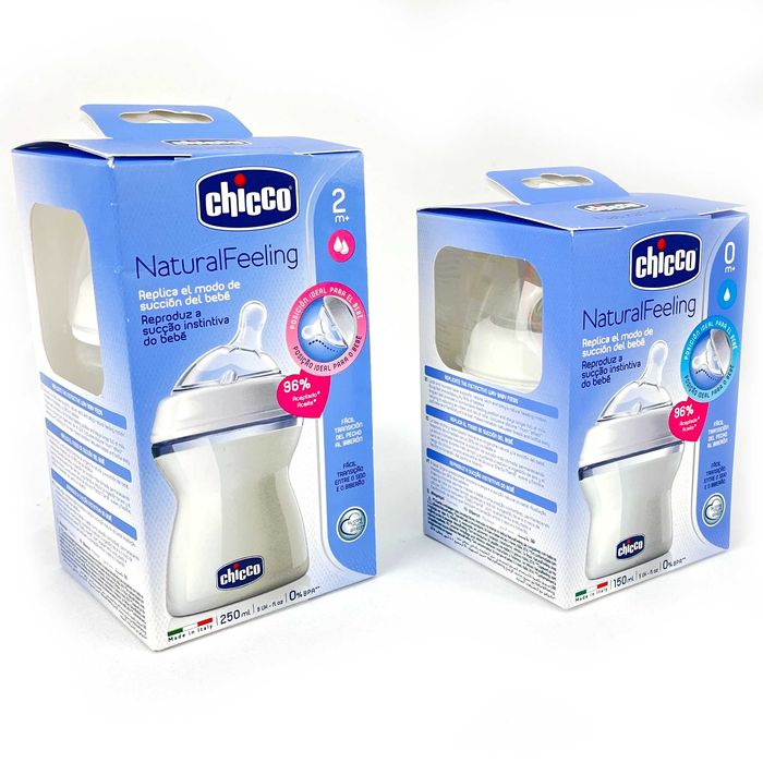 Biberões 0m, 2m, Chupeta 6-16m, Discos Absor. Amamentação - KIT CHICCO