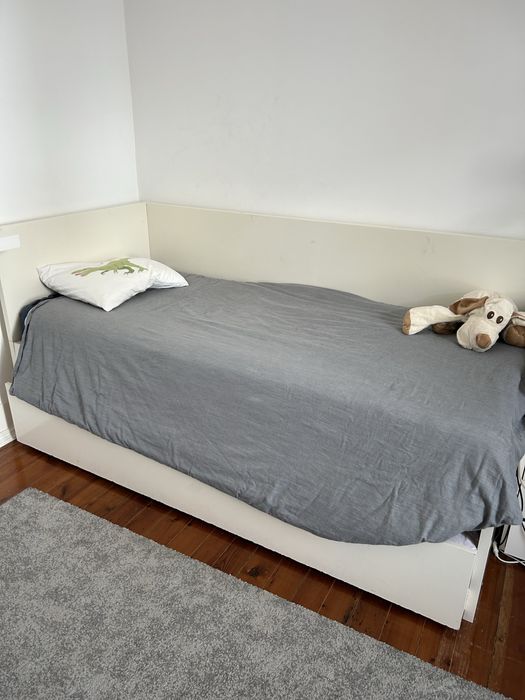 Cama dupla  ikea branca descida de preço