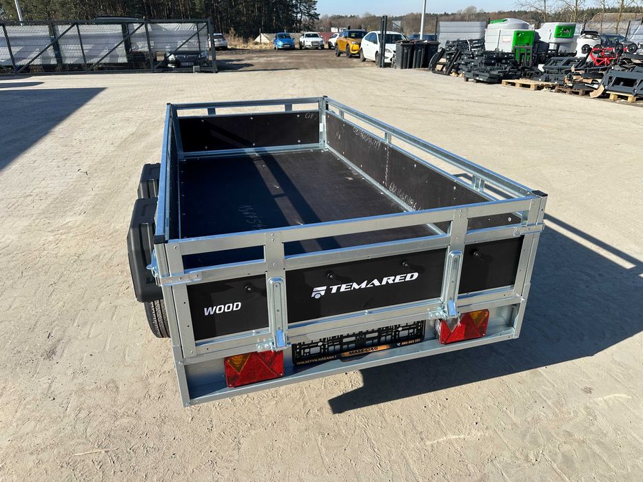 Przyczepa Temared WOOD - burty ze sklejki, sklejkowe, nowa z papierami