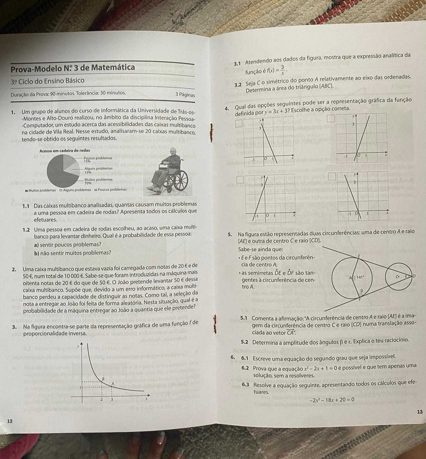 Livro de preparação para exame de matemática de 9ºano