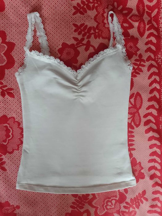 Майка топ з мереживом Bershka y2k coquette