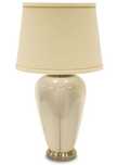 Lampa stołowa z kloszem duża ceramiczna lampka nocna z abażurem 114364