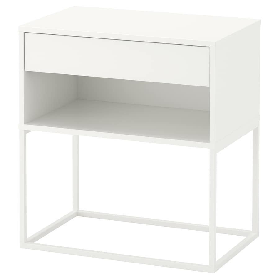 Ikea VIKHAMMER
Stolik nocny biały, 60x39 cm