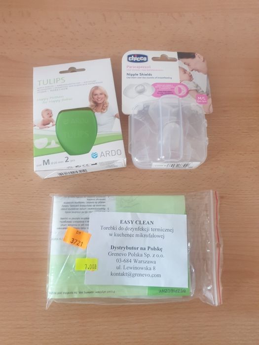 Osłobki/ kapturki/ nakładki na piersi/ sutki - nowe, rozmiar M - 3 szt