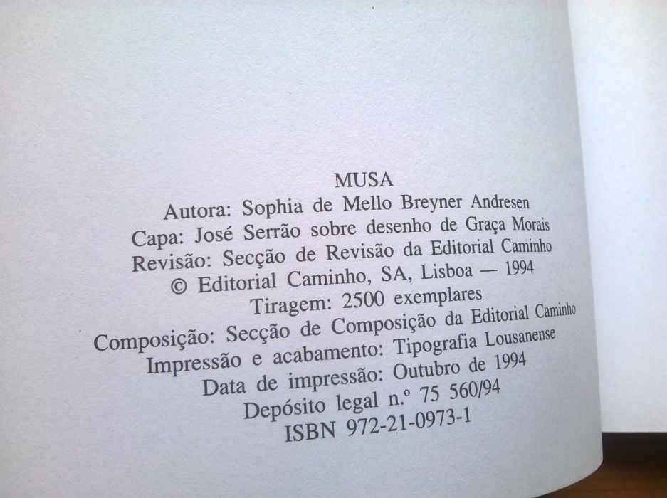 "Musa" - Poesia de Sophia de Mello Breyner Andresen