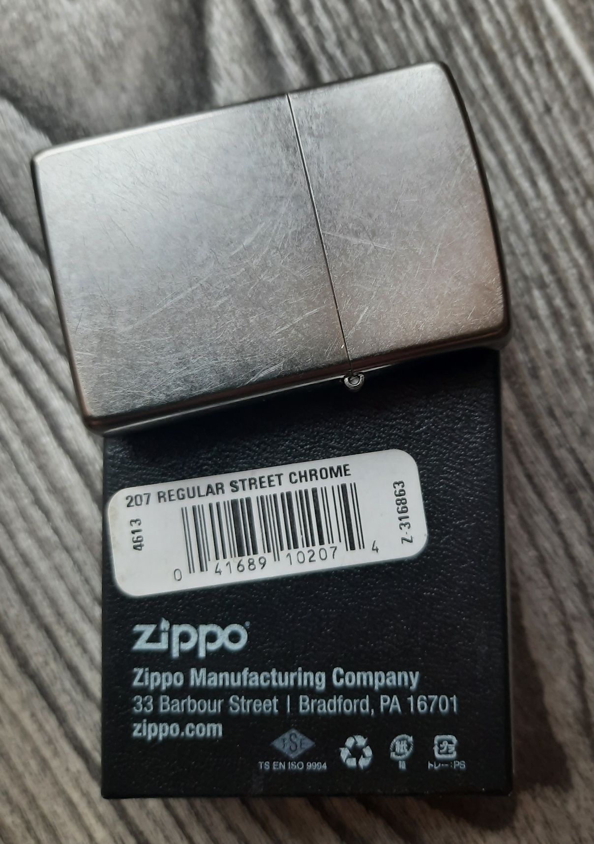 Зажигалка оригинал Zippo 207 Regular Street Chrome гравировка Himars