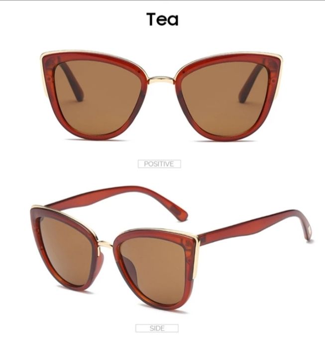 Nowe okulary przeciwsłoneczne herbaciane