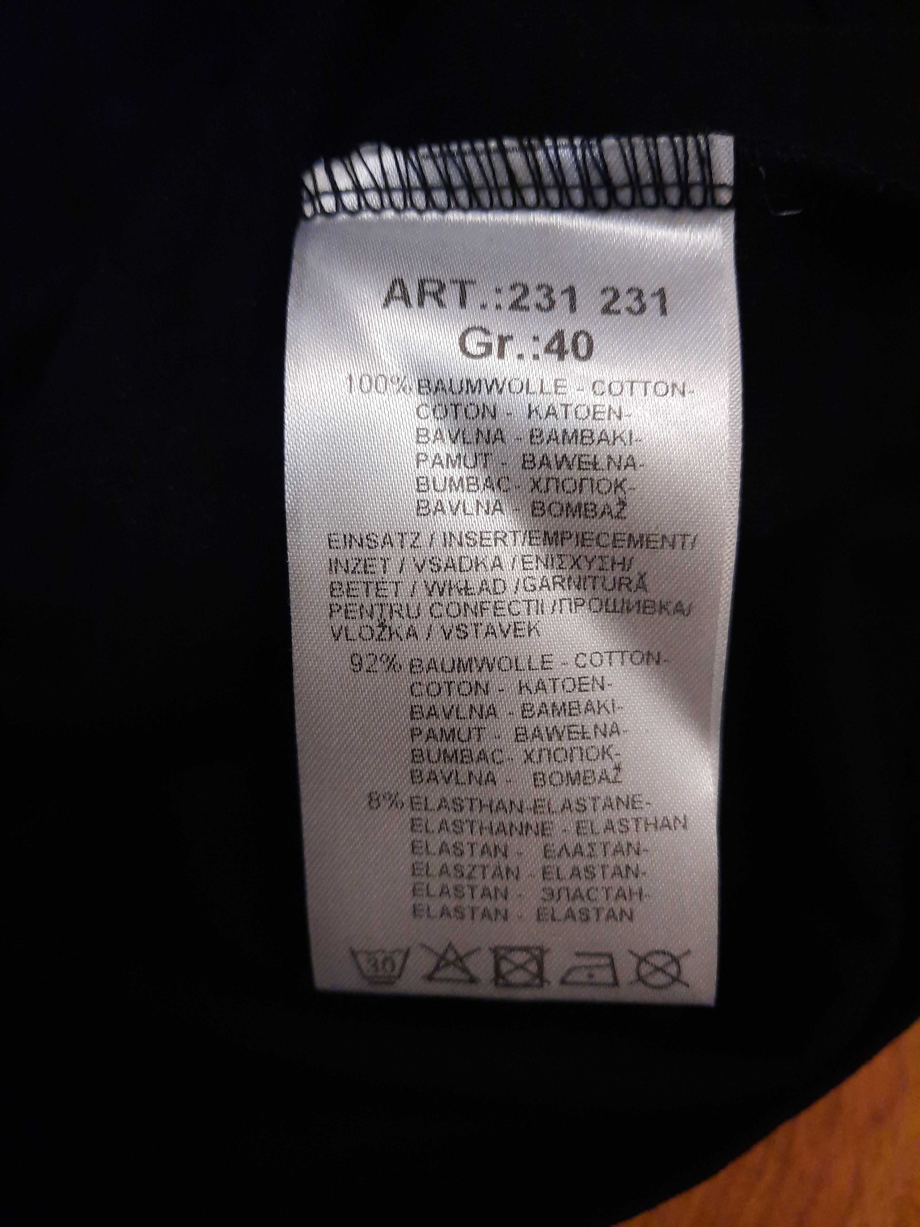 Bluzka bawełniana czarna bluzeczka Otto Kern rozmiar 40 L