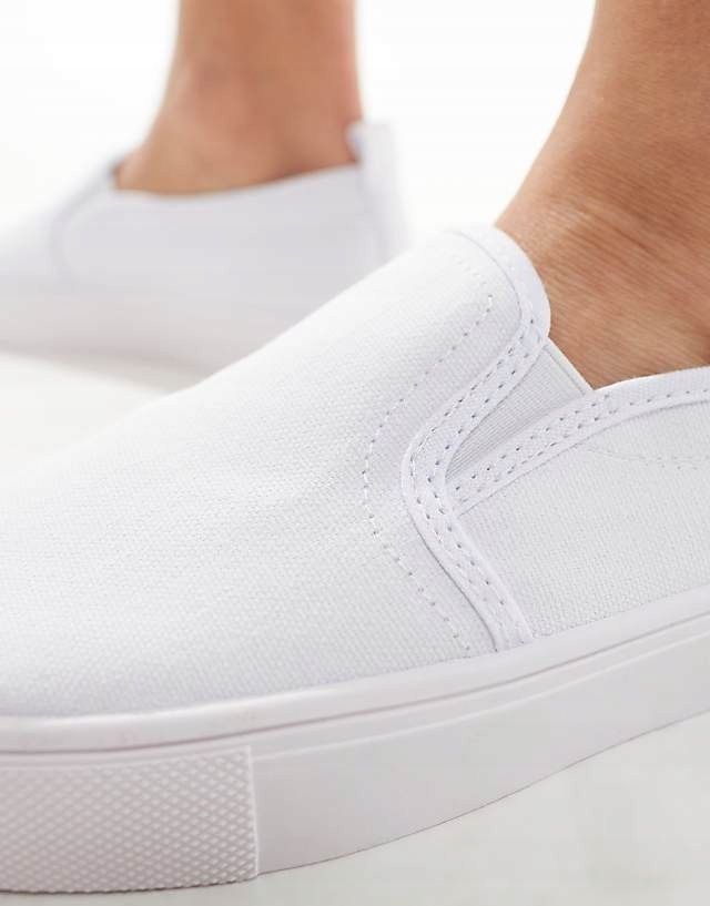 Asos Design 44 Białe Sneakersy Wsuwane Dotty Unisex J28075