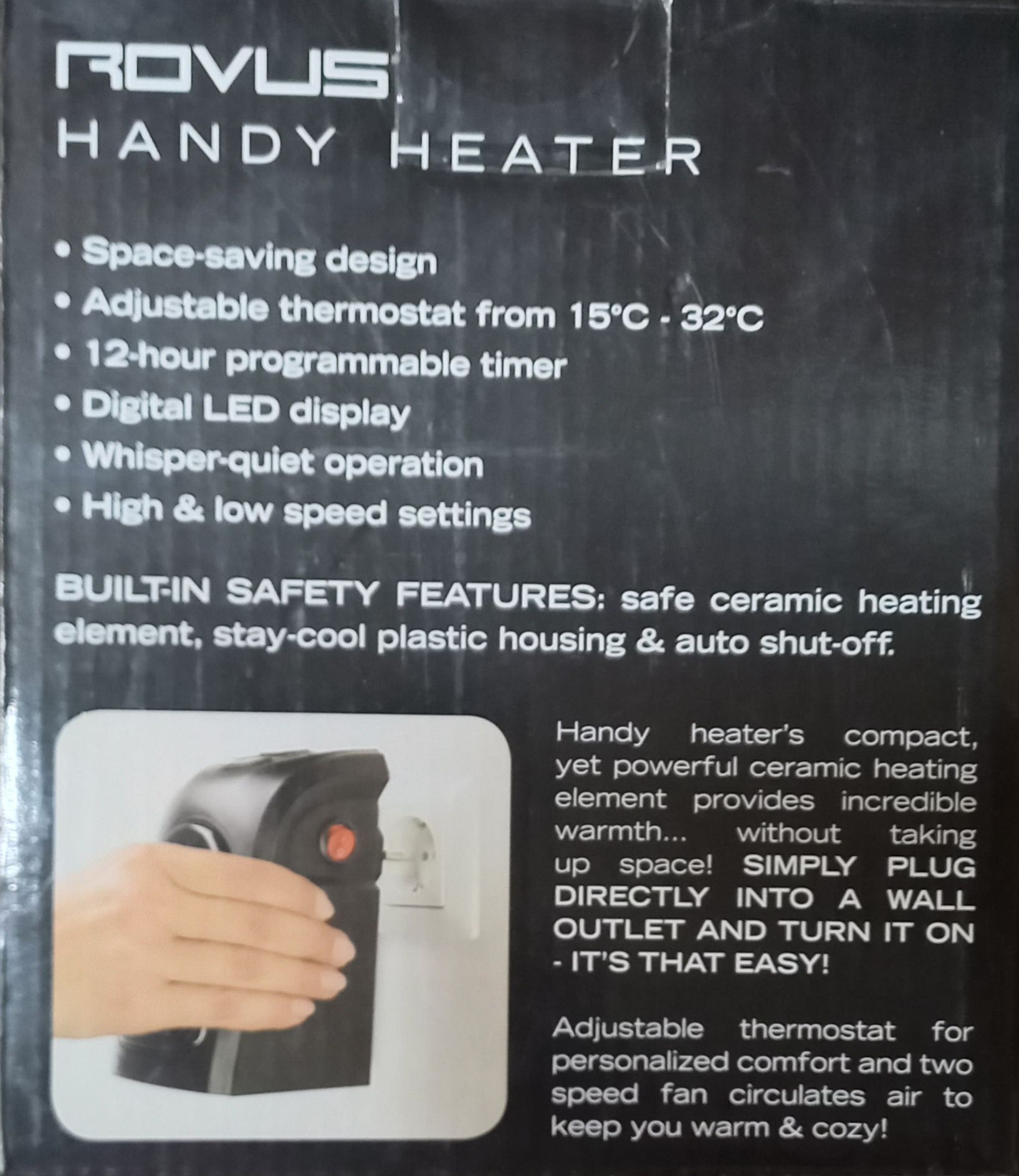 Портативний обігрівач у розетку Rovus Handy Heater