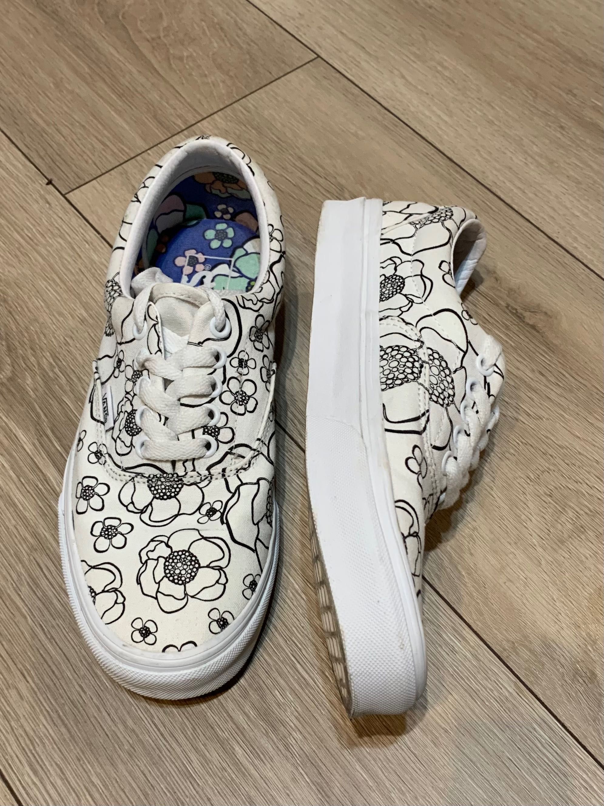 Buty Vans Era Floral/ true white custom