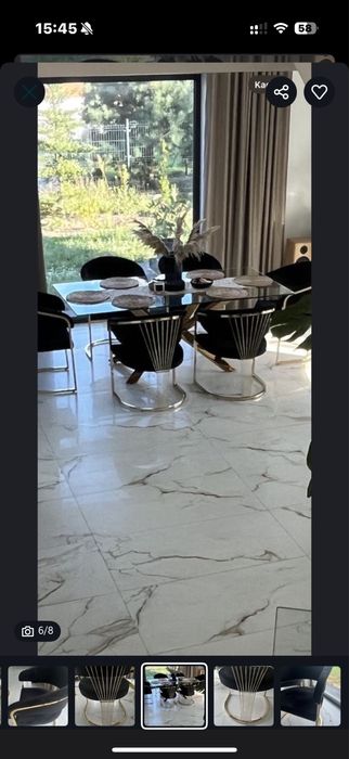 Fotele krzesla Marcille glamour 6 szt