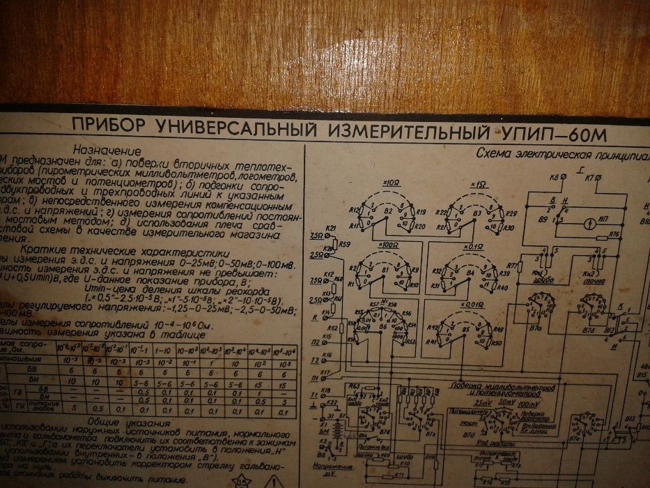 Прибор универсальный измерительный УПИП-60М