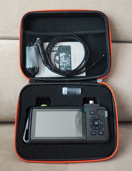 Kamera inspekcyjna, endoskop 5" głowica 5,5mm 2xkamera IP67 Etui,64GB