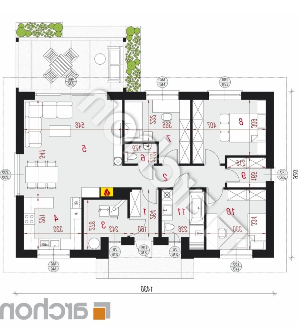 Sprzedam wspaniały projekt domu Kostrzewy 4 odbicie  lustrzane