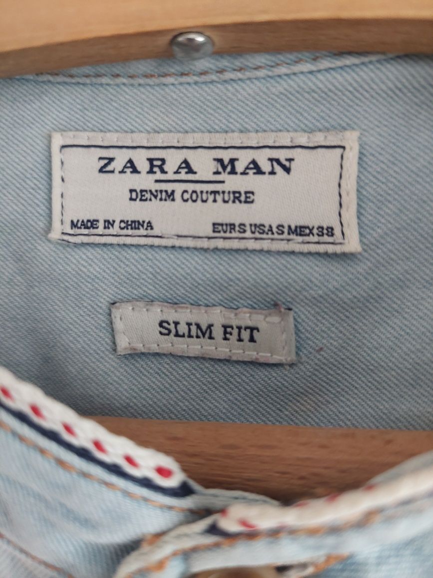 Męska koszula. Zara Man. Rozmiar 38. Slim fit.