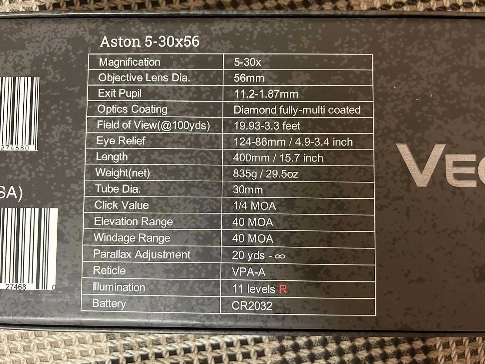 Vector optics Aston 5-30-56 SFP