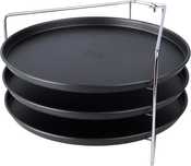 ZENKER blachy do pizzy zestaw 3 blach do pieczenia ze stojakiem