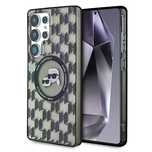 Etui Karl Lagerfeld Button Karl & Choupette Heads On KL Pattern MagSaf