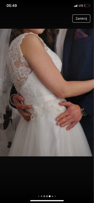 Suknia slubna kolor kremowa