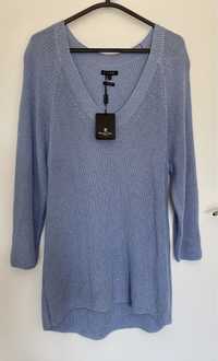 Camisola de malha azul clara nova com etiqueta (Massimo Dutti, M)