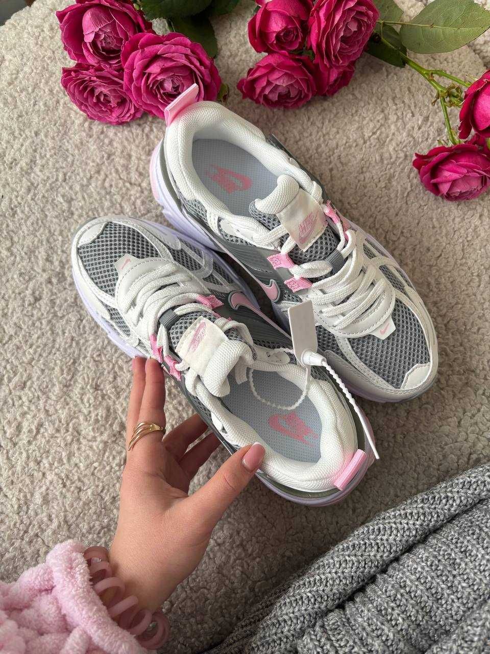 ‼️ Кросівки Nike V2K Runtekk White Grey Pink