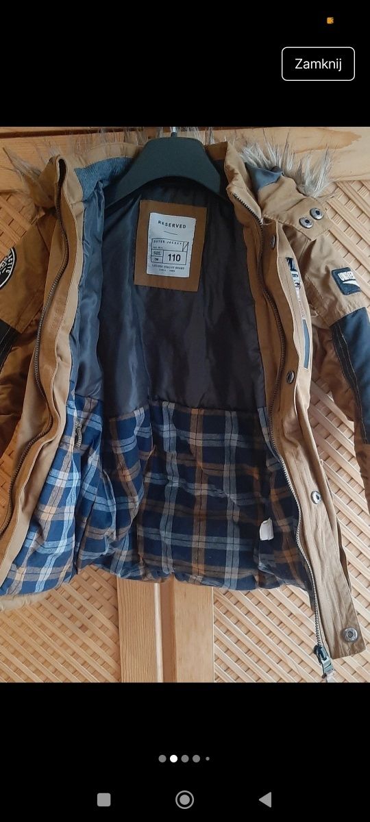 Reserved kurtka zimowa chłopięca parka 110