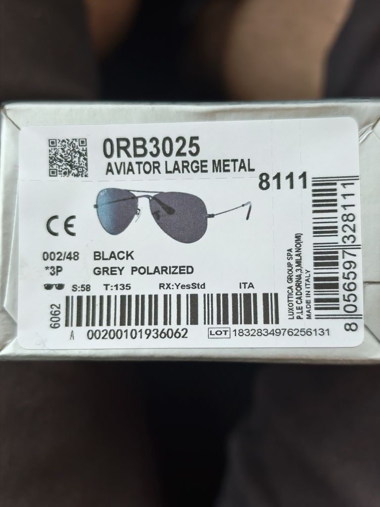 Oryginalne okulary przeciwsłoneczne z polaryzacją Ray Ban