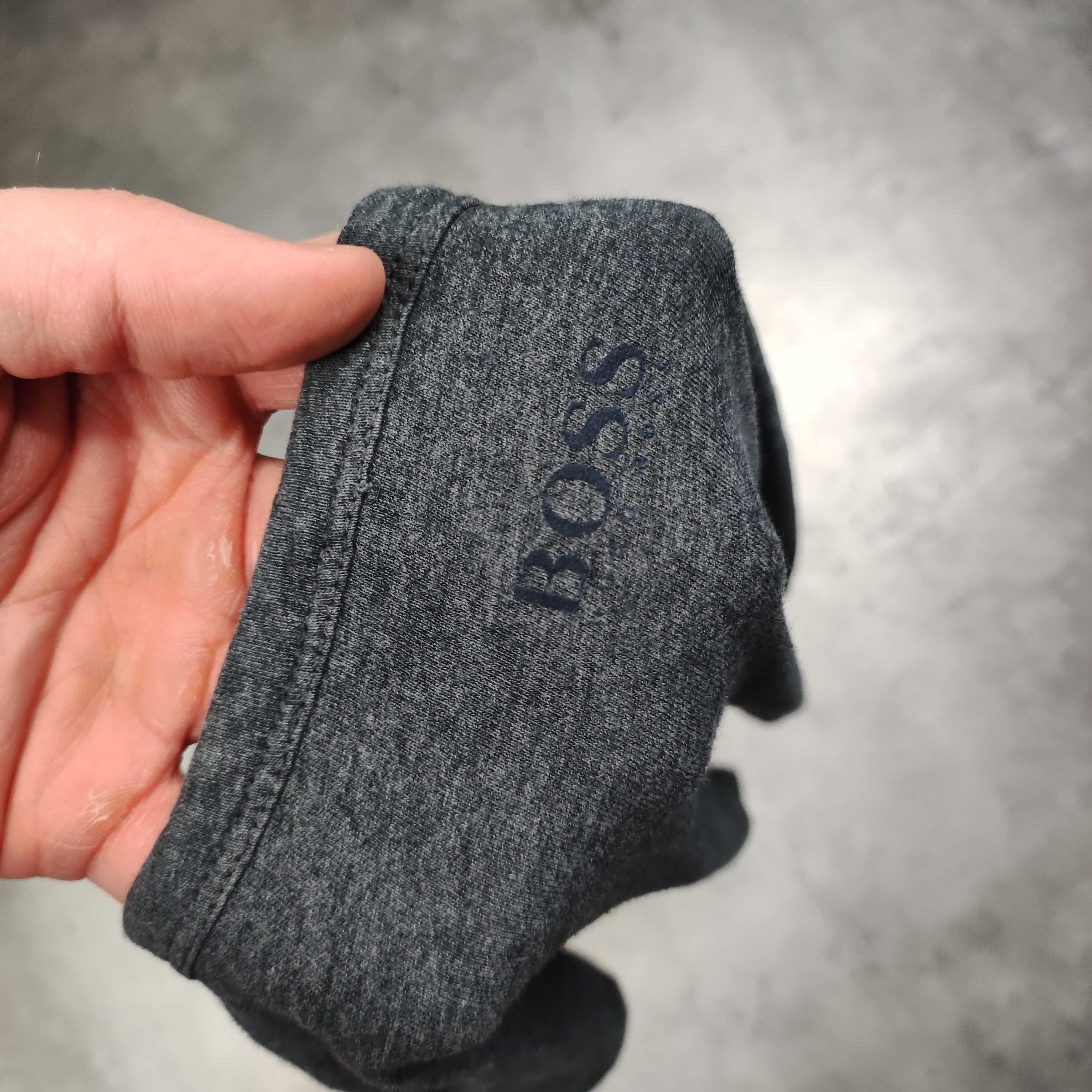 MĘSKA Koszulka Bawełniana Duże Logo Hugo Boss PREMIUM Nadruk Klasyk