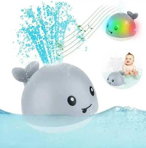 Іграшка для ванної Кит з фонтаном та підсвічуванням Spray Water Bath