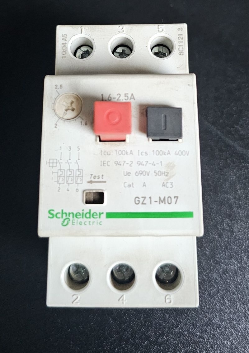 Wyłącznik silnikowy Schneider Electric GZ1-M07   1.6-2.5A