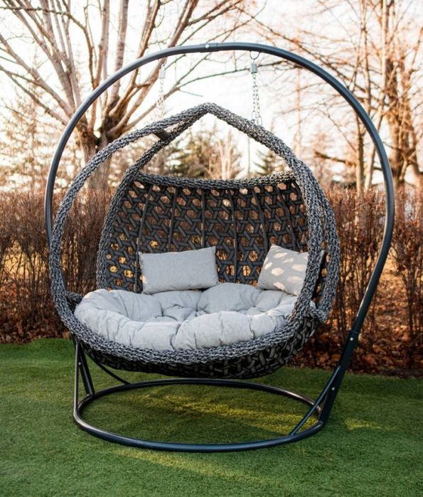 Садовая Качеля Kreslorotang. Подвесное кресло Кокон из ротанга Купить