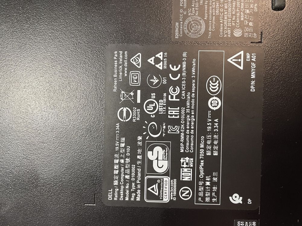 Dell OptiPlex MFF 7050 Intel Core i5-7500 8Gb 128Gb SSD WiFi