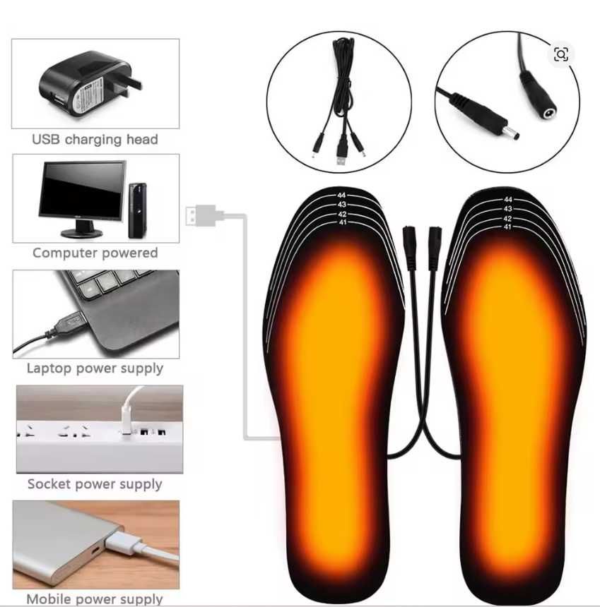 Стельки для обуви с USB-подогревом
